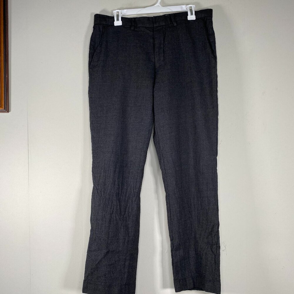 J. Crew CLASSIC FIT 100% Wool Dress Pants Men's 34 x 32 Mid Rise Gray Office